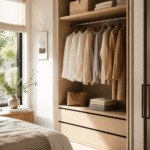 how to build a capsule wardrobe — organised neutral wardrobe